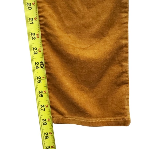 J Crew High Rise Straight Corduroy Pants Women's Size 24 26 Mustard Brown - Picture 11 of 13